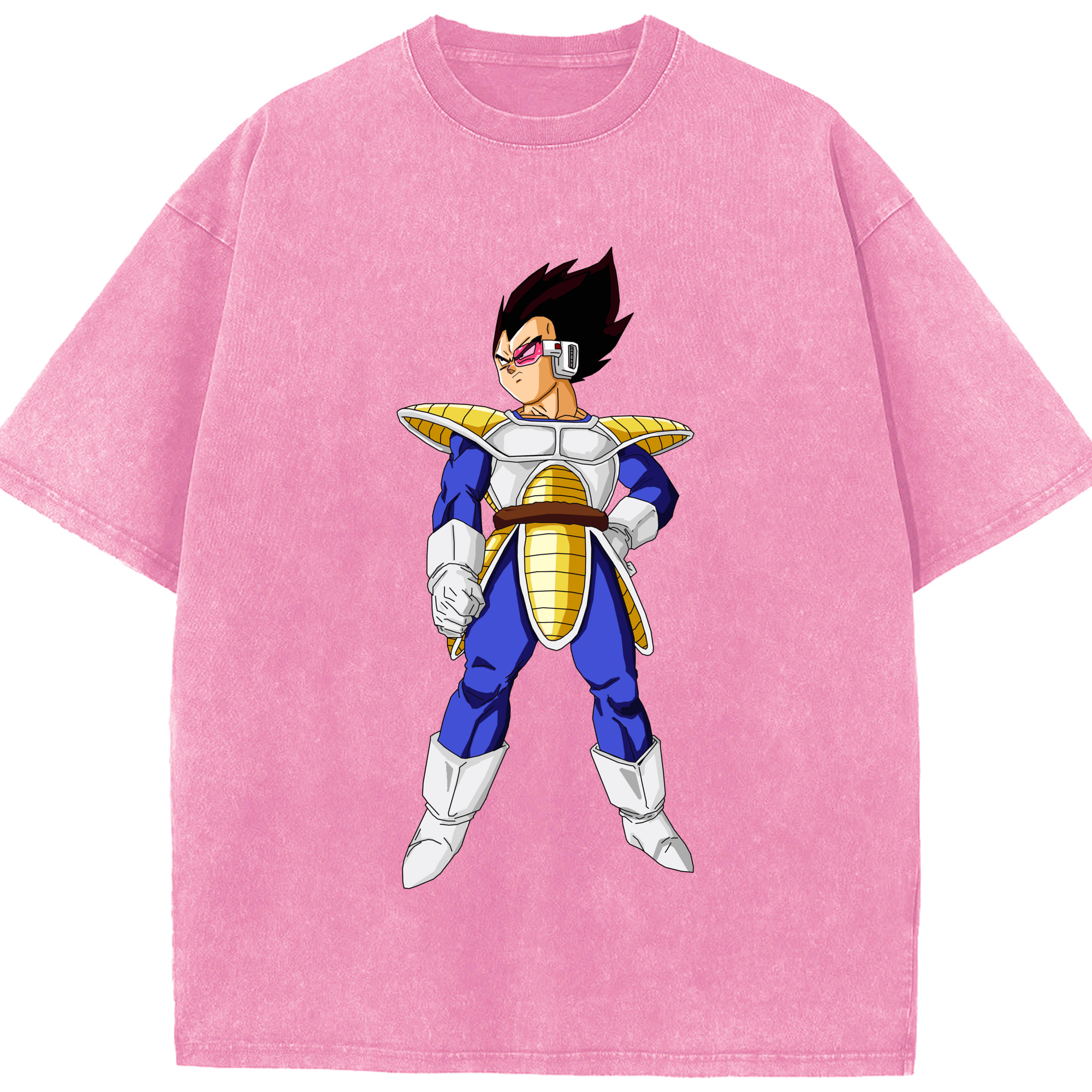 （画像用） ドラゴンボール ベジータ四世（Bejīta Yonsei）DRAGON BALL Vegeta IV 綿100% ヴィンテージ風 半袖Tシャツ（フロントプリント）